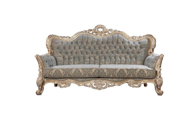 Chesterfield 3 Sitzer Designer Sofa Luxus Polster Sofas Couchen Stoff Textil