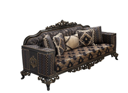 Chesterfield 3 Sitzer Designer Sofa Luxus Polster Sofas Couchen Stoff Textil Neu