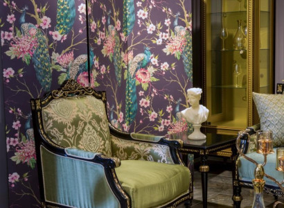 Sessel Klassischer Relax Stoff Lounge Textil Sitzer Luxus Sitz Barock Grün