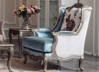 Sessel Einsitzer Luxus 1Sitzer Polster Sitz Textil Sitz Stoff Klassisch