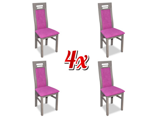 Garnitur Komplett K65 4x Designer Stuhl Set Esszimmer Textil Polster Sitz Stühle