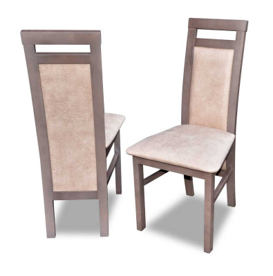 Stuhl ohne Armlehnen Lehnstuhl Polster Holz Textil Holz Sessel Neu