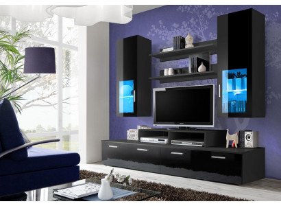 Wohnwand Holz Stil Modern Luxus Wohnzimmer Möbel Wandschrank Komplett