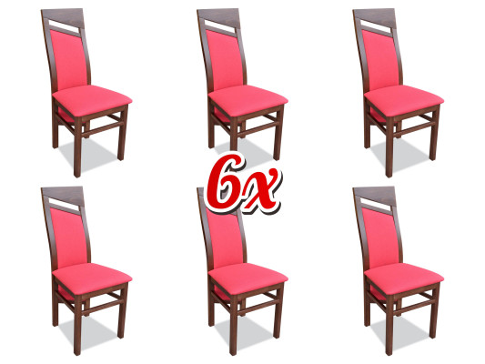 Esszimmerstuhl Stoff Polster Stühl Gastro Esszimmer Set 6x Massivholz Sessel