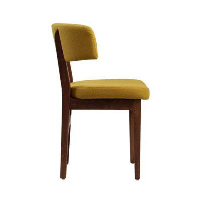 Gelb-Brauner Esszimmer Stuhl Designer Lehnstuhl Wohnzimmer 1-Sitzer Neu