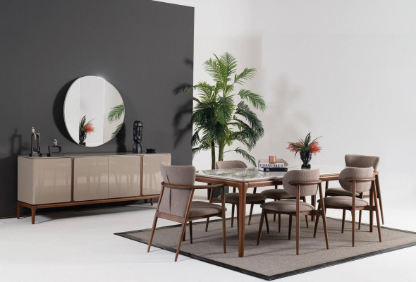 Italienische Esszimmer Set Essgruppe Essgarnitur Stuhlgruppe Anrichte