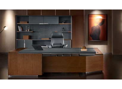 Eckschreibtisch Büro Chef Zimmer Möbel Design Schreibtische Deko Praxis