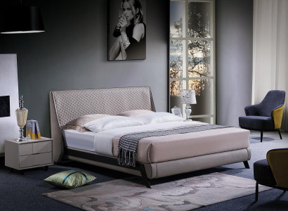 Luxus Schlafzimmer Bett Polster Design 180x200 Doppel Hotel Betten Textil Neu