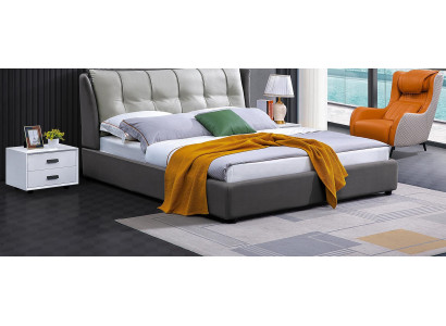 Leder Design Bett Doppel Luxus Ehe Modernes Hotel Gestell Schlaf Betten Zimmer