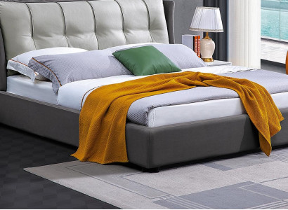 Leder Design Bett Doppel Luxus Ehe Modernes Hotel Gestell Schlaf Betten Zimmer