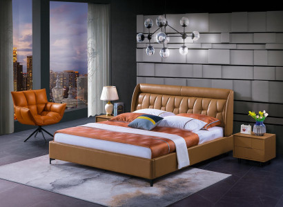 Design Schlafzimmer Bett Holz Luxus Betten Doppel Ehe Polster Möbel 180x200cm