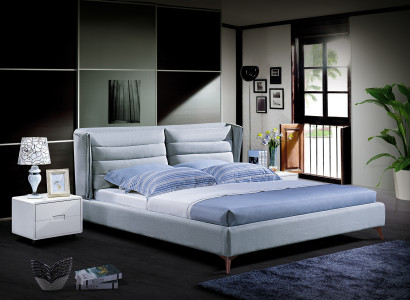 Holz Design Bett. Doppel Luxus Ehe Modernes Hotel Gestell Schlaf Zimmer