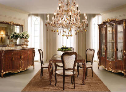 arredoclassic™ Luxus Klasse Möbel Esszimmer Vitrine Tisch Kommode 8tlg.