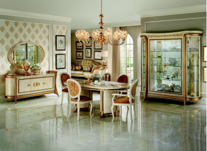 arredoclassic™ Luxus Klasse Möbel Esszimmer Vitrine Tisch Kommode