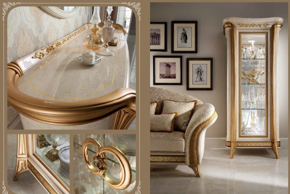 arredoclassic™ Luxus Klasse Möbel Esszimmer Vitrine Tisch Kommode