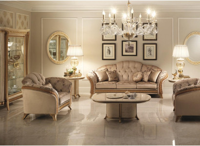 Sofagarnitur 3+2+1 Sitzer Wohnlandschaft Sofa Couch Arredoclassic Garnitur Sofas