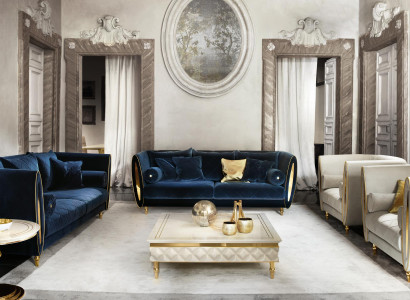 Luxus Klasse 3+2 Italienische Möbel Sofagarnitur Couch Sofa Neu