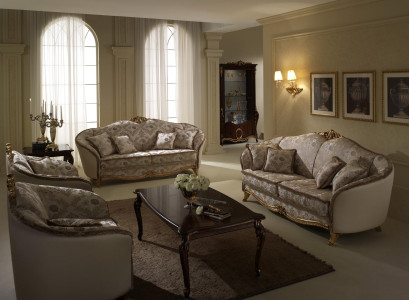 Sofagarnitur 3+2+1 Sitzer Arredoclassic Wohnlandschaft Sofas Couchen Polster Neu