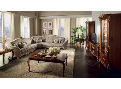 Klassische Design Couch Ecksofa Wohnlandschaft Sofa Polster Sitz arredoclassic