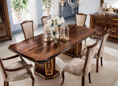 Möbel Tisch + 8x Stuhl Sets Esszimmer Garnitur Holz Komplett Barock