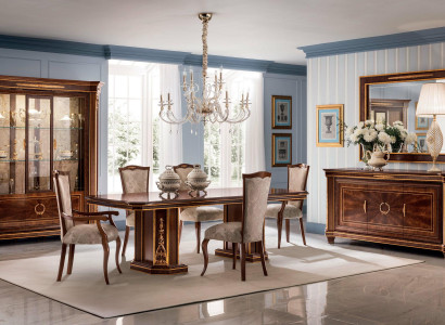 Möbel Tisch + 6x Stuhl Sets Esszimmer Garnitur Holz Komplett Barock