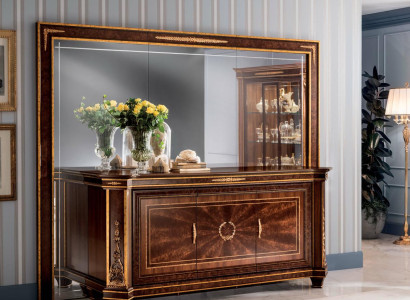 Buffet Kommode Kommoden Wohnzimmer Wandschrank + Spiegel