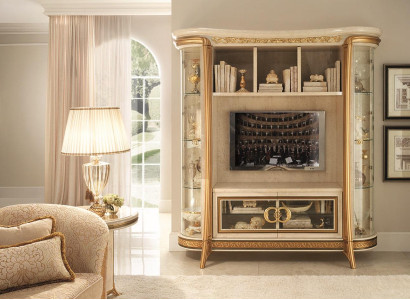 Designer Wohnzimmer Fernseh Wand Medienwand Fernsehwand Fernsehschrank Wohnwand