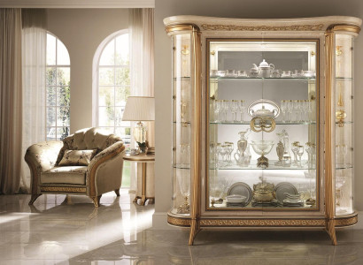 Vitrine Kommoden Vitrinen Kommodenschrank Glas Schrank Italien arredoclassic