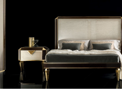 Bett 2x Nachttisch 3tlg. Schlafzimmer Betten Luxus 180x200 Zimmer arredoclassic