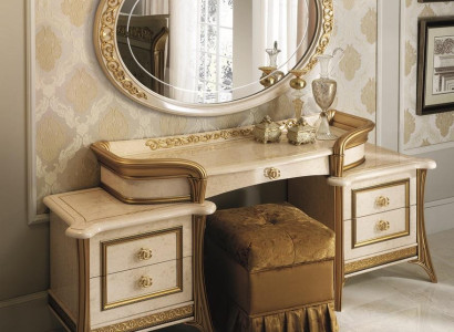 Schminktisch Spiegel Hocker Kommode Set Komplett Schlafzimmer Neu 3tlg. Konsole