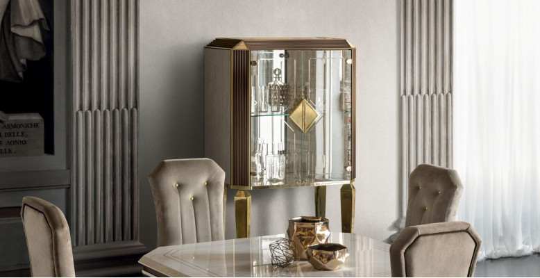 Schrank Bar Barschrank Vitrine Wohnzimmer Designer Regal Möbel arredoclassic