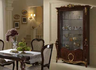 Wohnzimmer Möbel Klassische Holz Glas Vitrine Glasschrank Schrank Vitrinen Neu