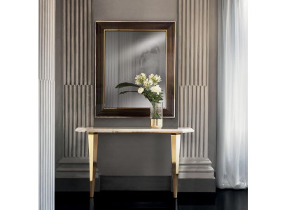 Holz Italienische Möbel Konsolentisch Spiegel Sideboard 2tlg Set arredoclassic