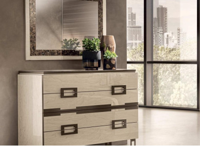 Set Kommode Spiegel Holz Kommoden Kommodenschrank Design Modern Gruppe Möbel