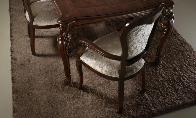 Klassischer Stuhl 1x Esszimmer Lehn Sessel Lounge Club mit Armlehnen Luxus Neu