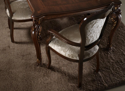 Klassischer Stuhl 1x Esszimmer Lehn Sessel Lounge Club mit Armlehnen Luxus Neu