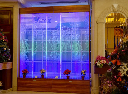 Wandpaneel Wasserblasen LED Wasserwand Design Wasser Wand