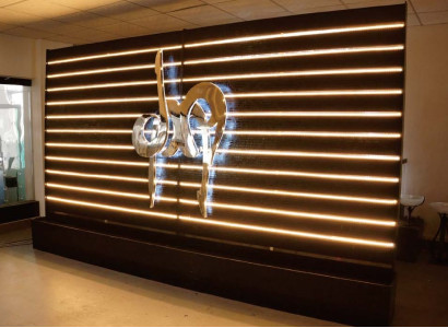 Wandpaneel Wasserwand LED Design Wände Trennwand Wasser Fall