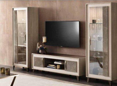 Anrichte Luxus Schaufenster Vitrine Schrank Glas Modern Stil Italienische