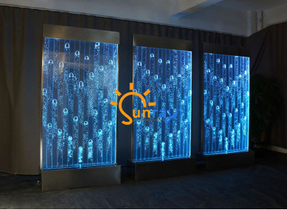 Wandpaneel Trennwand Wasser Wände Wand LED Wasserwand Design
