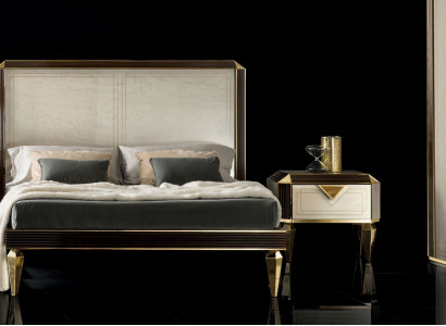 Bett Betten Hotel Luxus Designer Doppel Ehe Schlafzimmer Beige arredoclassic