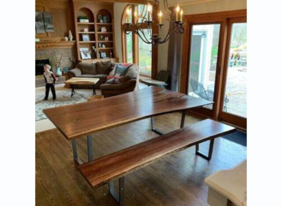 Design Tisch Bank Esstisch Küchentisch Wohnzimmer Tische Bänke Massiv Echtholz