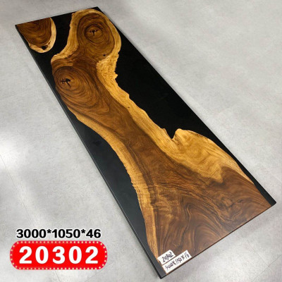 Epoxid harz esstisch echtes holz massive möbel wasserfall giessharz epoxy tisch