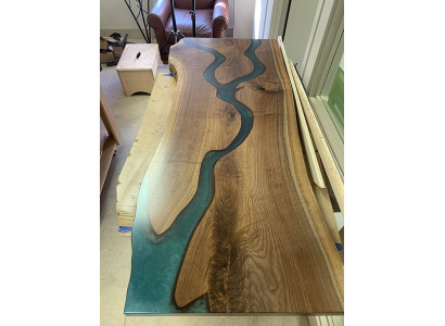 Esstisch River Table Echtes Holz Deko Flusstisch Massiv Epoxidharz Tische