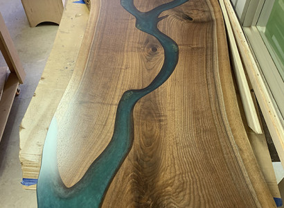 Esstisch River Table Echtes Holz Deko Flusstisch Massiv Epoxidharz Tische