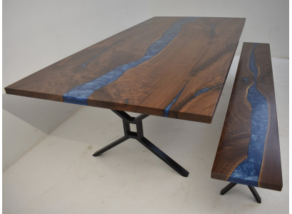 Design Tisch Bank Esstisch Küchentisch Tische Bänke Massiv Echtholz Wohnzimmer