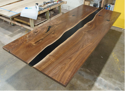 Esstisch tische epoxid harz massive möbel epoxy tisch wasserfall echtes holz