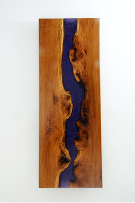 Tisch esstisch tische epoxid harz epoxy echtes holz massive design möbel 250x90 Neu