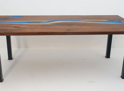 Fluss Tische Esstisch Design Tisch Moderne Möbel 220x90 Epoxid Harz Ozean Meer