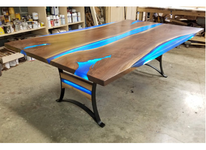 Esstisch River Table Echtes Holz Flusstisch 260x110 Massive Tische